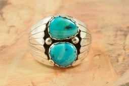 Genuine Sleeping Beauty Turquoise Sterling Silver Ring